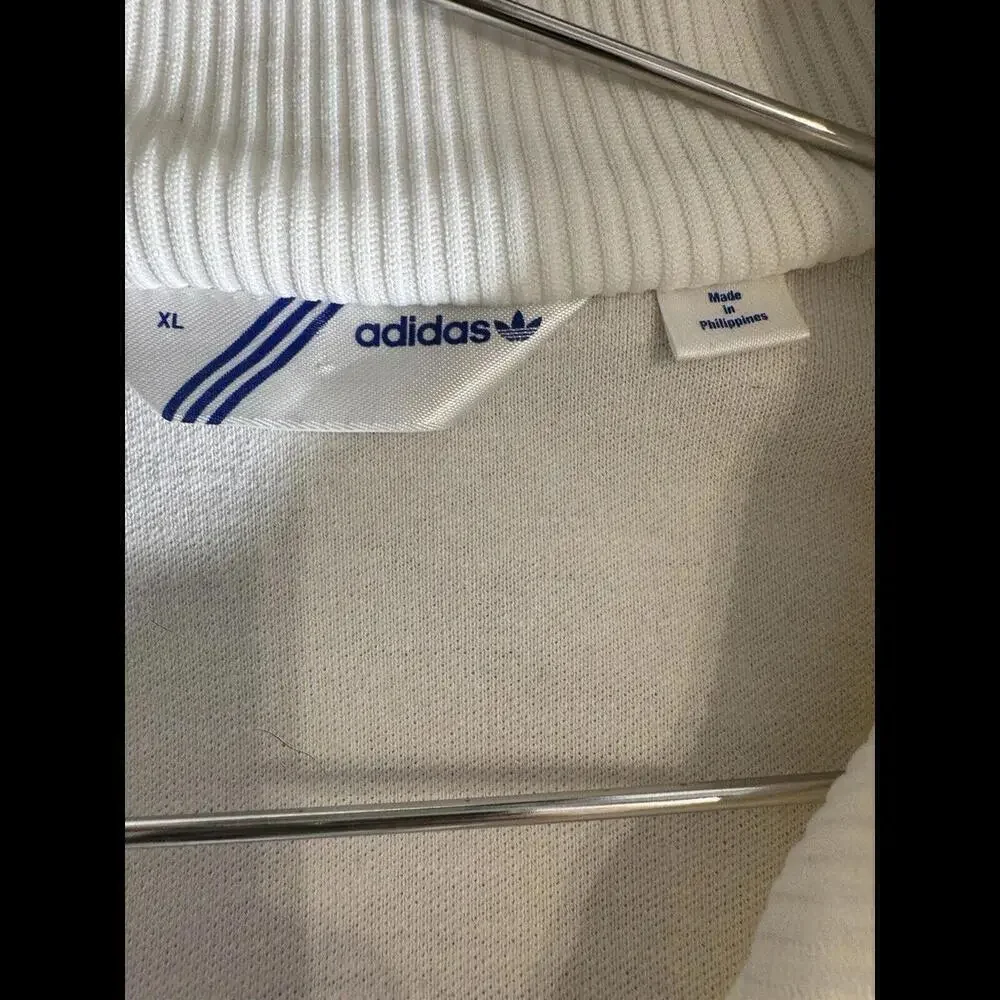 MEN'S ADIDAS  SATIN WHITE BEIGE & GOLD TRACK XL Vintage